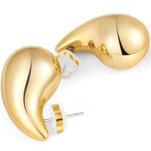 Oversized gold earrings for women Lightweight earrings for women hypoallergenic